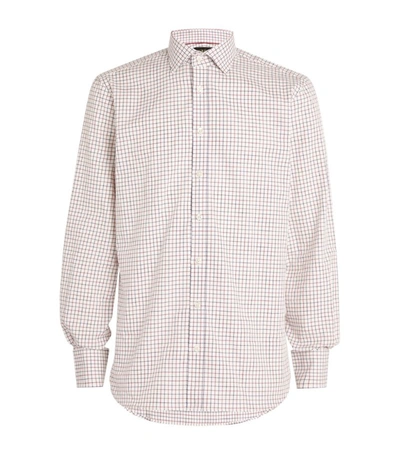 Purdey Cotton Tattersall Shirt In Ivory