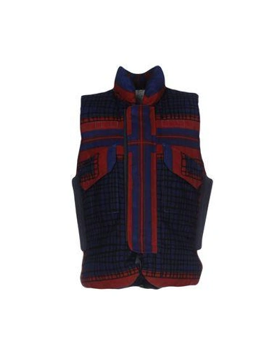 Sacai Down Jacket In Dark Blue