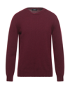 Alpha Studio Sweaters In Maroon