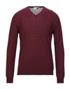 Heritage Sweaters In Maroon