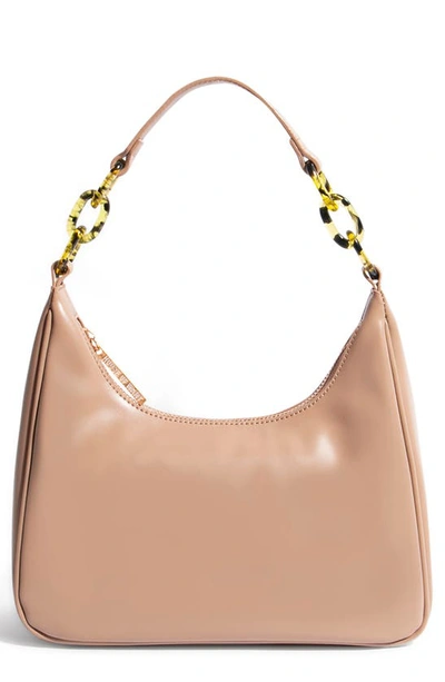 House Of Want Newbie Vegan Leather Shoulder Bag In Beige