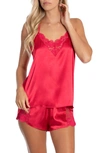 In Bloom By Jonquil Grace Short Satin Pajamas In Red