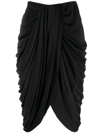 Isabel Marant Drape-detail High-waisted Skirt In Black