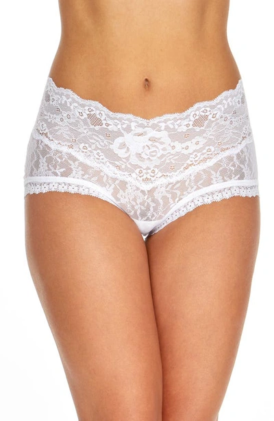 Hanky Panky American Beauty Rose Lace Briefs In White