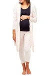 Nom Maternity Second Skin Maternity Robe In White