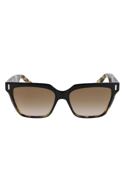 Cutler And Gross 57mm Square Sunglasses In Camouflage/ Brown Gradient