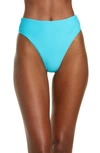 Seafolly Essentials High Waist Bikini Bottoms In Sea Blue