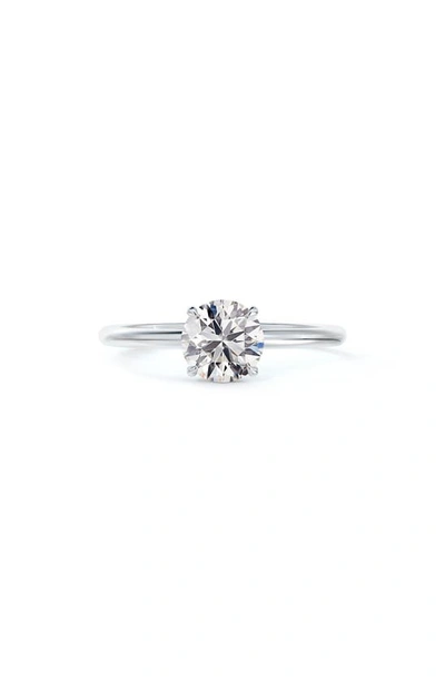 Forevermark X Micaela Floating Round Diamond Engagement Ring In Platinum-d0.50ct