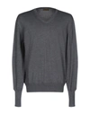 Alpha Studio Sweaters In Grey