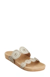 Jack Rogers Lauren Two Band Comfort Sandals In Beige