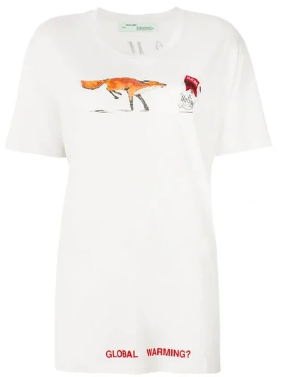 Off-white Relaxed T-shirt With Graphic Print In White