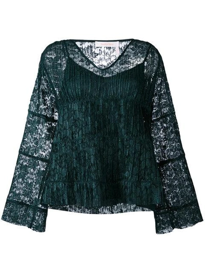 See By Chloé Lace Layered Bell Top