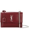 Saint Laurent Medium Sunset Calfskin Leather Shoulder Bag In Bordeaux