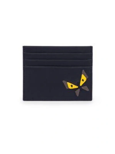 Fendi Butterfly Leather Card Case In Multi