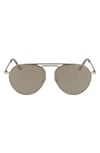 Cutler And Gross 56mm Aviator Sunglasses In Gold/ Pink Gradient