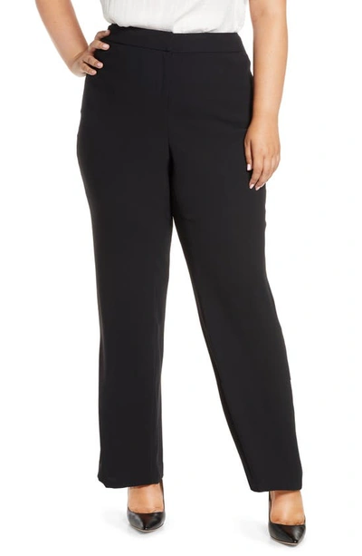 Vince Camuto Moss Crepe Trousers In Rich Black