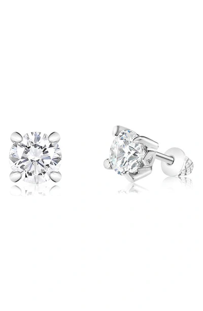 Chanteur Kids' Cubic Zirconia Stud Earrings In Clear