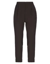 Alpha Studio Cropped Pants In Dark Brown