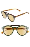 Gucci Vintage Pilot 50mm Sunglasses - Green/ Red/ Nicotine