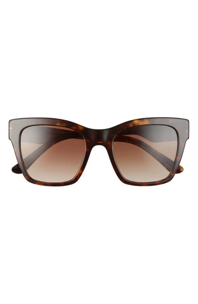 Dolce & Gabbana 53mm Gradient Cat Eye Sunglasses In Havana/ Brown Gradient