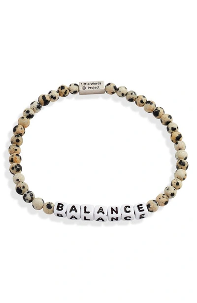 Little Words Project Balance Beaded Stretch Bracelet In Dal
