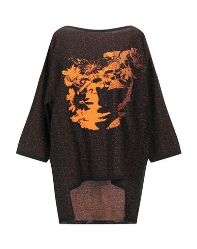 Tabaroni Cashmere Sweaters In Dark Brown