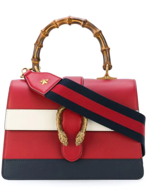 Gucci Small Dionysus Top Handle Leather Shoulder Bag - Red In Multicoloured | ModeSens