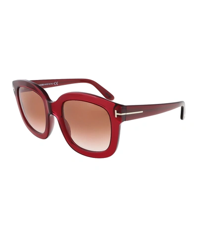 Tom Ford Ft0279/s 68t Christophe Red Square Sunglasses' | ModeSens