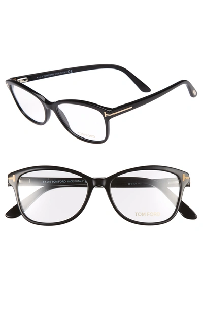 Tom Ford 53mm Optical Glasses In Shiny Black