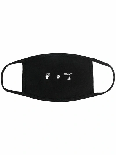Off-white Logo Face Mask Omrg001s21jer001 In Black