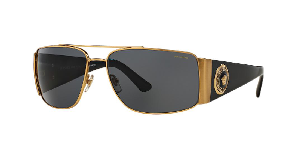 Versace Polarized Sunglasses Ve2163 In Gold Black Grey Polarized Modesens