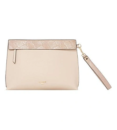 Dune Eharriet Faux-leather Clutch Bag In Nude-plain Synthetic