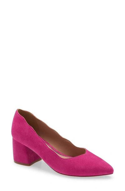 Linea Paolo Briana Pointed Toe Pump In Fuchsia Suede