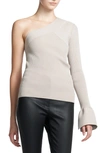 Theory One-shoulder Sweater In Ice