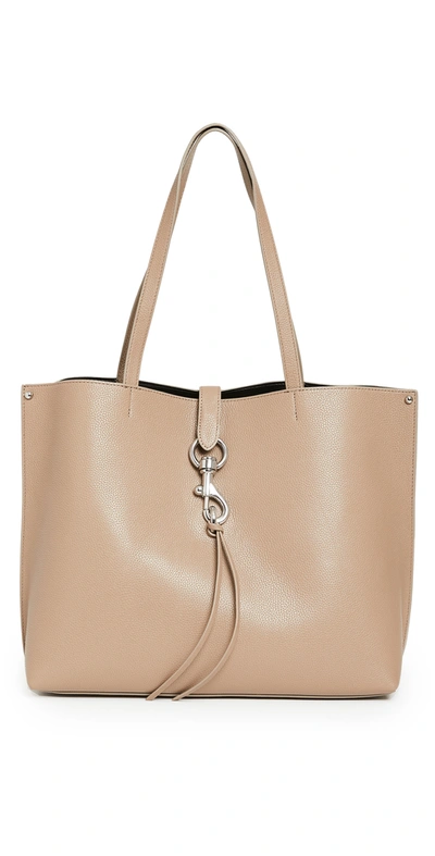 Rebecca Minkoff Megan Large Leather Tote In Sandrift