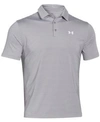 Under Armour Men's Playoff Performance Striped Golf Polo In True Grey