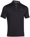 Under Armour Men's Playoff Performance Solid Golf Polo In Black