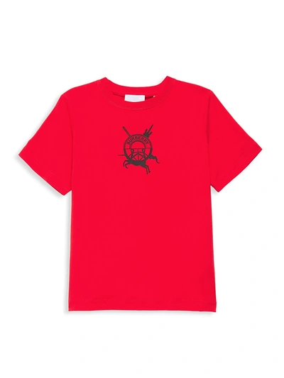 Burberry Kids' Little Boy's & Boy's C Kb5 Logo Mash-up T-shirt In Red