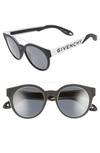 Givenchy Two-tone Rubber Round Sunglasses In Black/blue