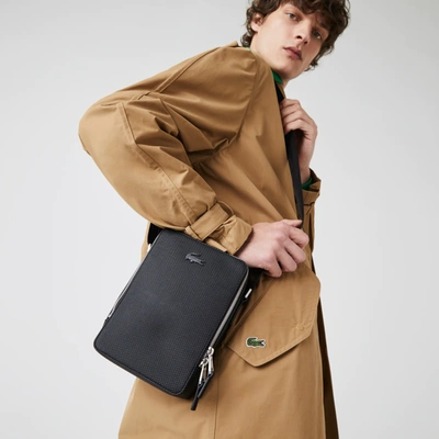 LACOSTE ★ CHANTACO Vertical Camera Bag ★ Italy leather Lacoste CHANTACO MATTE STITCHED LEATHER VERTICAL CAMERA BAG