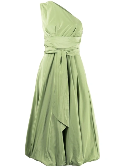 tibi green dress Tibi Size 6 Teal Green Polyester & Viscose Ruched Back Zip Dress — Labels  Resale Boutique main image 1