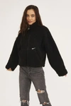 Nike Sportswear Swoosh Women's Sherpa Jacket In Black