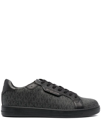 Michael Michael Kors Monogram-print Lace-up Sneakers In Black