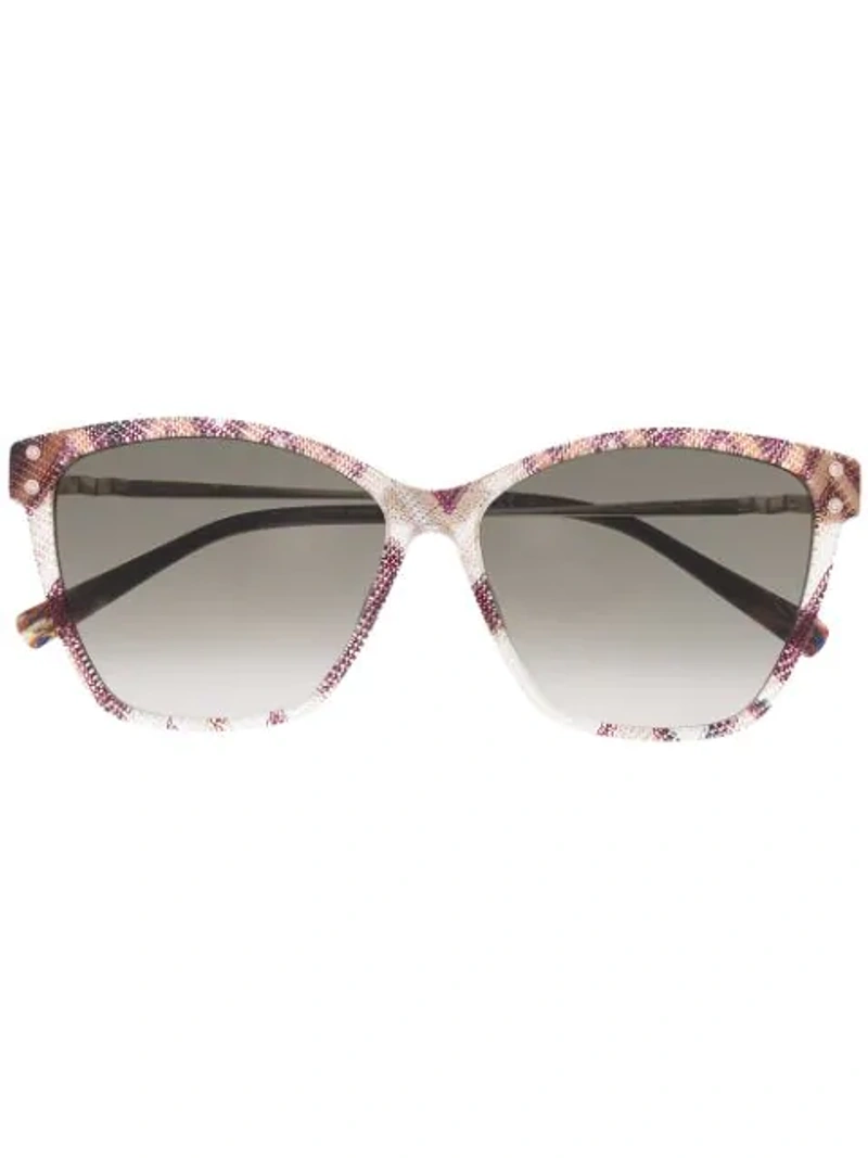 Missoni квадратные очки с узором зигзаг