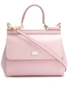 Dolce & Gabbana Sicily Small Leather Cross-body Bag In Flesh Pink