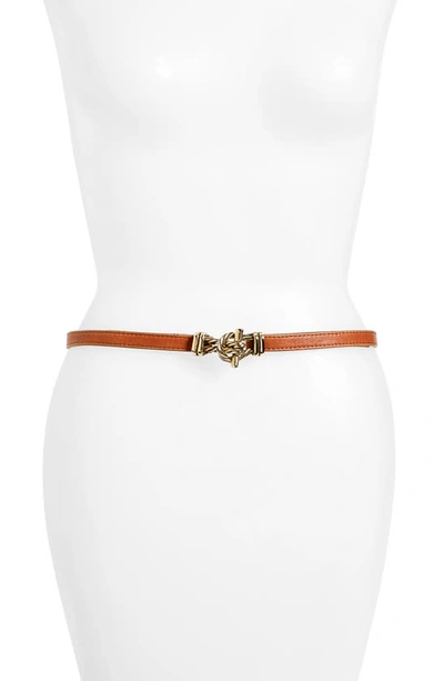 Raina Fitzgerald Leather Belt In Cognac