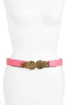 Raina Pina Leather Belt In Pink