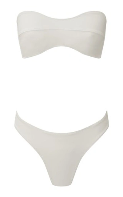 Matthew Bruch Women's Eva Bandeau Bikini In White