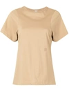 Totême Embroidered Logo Round Neck T-shirt In Beige