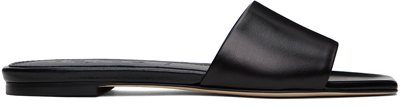 Aeyde 10mm Anna Leather Slide Flats In Black